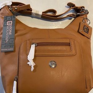Stone Mountain Brown Leather Shoulder Bag